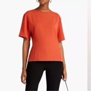 NWT Theory SS Butterfly Too Dark Coral Size P